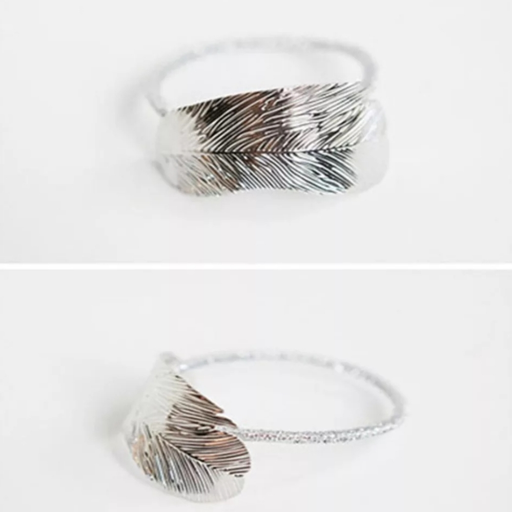 Feather Leaf Boho Ponytail Elastic Hair Band - Picture 2 of 3